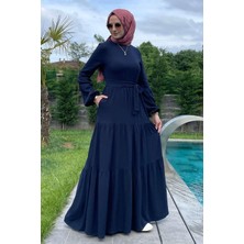 Rabia Şamlı Asil Lacivert Elbise