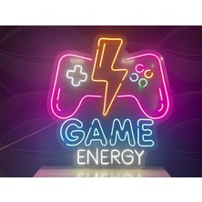 Disa Neon LED Dekoratif Aydınlatma -Game Energy, Oyun Kol, Gamer 60X60CM-