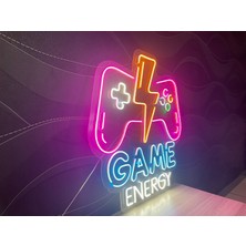 Disa Neon LED Dekoratif Aydınlatma -Game Energy, Oyun Kol, Gamer 60X60CM-
