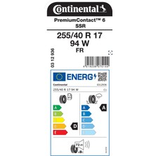 Continental 255/40 R17 94W Fr Ssr Pc6 Oto Yaz Lastiği (Üretim Yılı:2024)