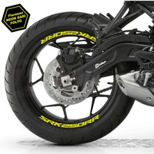 Rks (Qj Motor) Srk 250RR Motosiklet Jant Içi Sticker Etiket Modeli Neon Sarı (Yeşil)