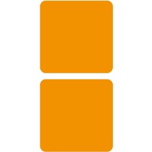 Sarı Reflective (Reflektif) 2'li Kare Sticker Paketi Otomobil Motosiklet Reflektif Parlayan Sticker Etiket Modeli