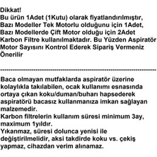 FNRN Al 33 (7806820310) Aspiratör Karbon Filtre 1ADET Bacasız Kullanım Kömür Filtresi