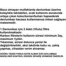FNRN Ala 540 G (8895701300) Davlumbaz Karbon Filtre 1 Çift Bacasız Ankastre Aspiratör Kömür Filtresi