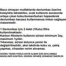 FNRN P 179 Yı (8941651100) Sürgülü Aspiratör Karbon Filtre 2li 1takım Bacasız Kömür Filtresi