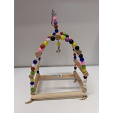 Netx Kuş Oyuncak Boncuklu Merdivenli Salıncak 12X8X23 cm