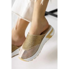 Pisagor 31630 File Detaylı Taşlı Kadın Kapalı Terlik