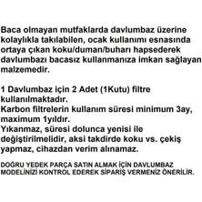 FNRN Fcl 924 Co /900 (110.0017.967) Davlumbaz Karbon Filtre 2li 1takım Bacasız Aspiratör Filtresi