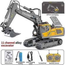 Uzaktan Kumandalı 680 Rotasyon Ekskavatör Premium Model Metal Hareketli Kepçe Oyuncak