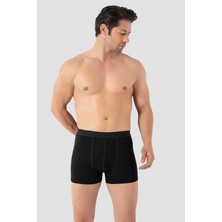 Erkek Bambu Büyük Beden Boxer Siyah 10'lu Paket