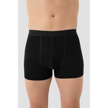 Erkek Bambu Büyük Beden Boxer Siyah 10'lu Paket