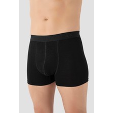 Erkek Bambu Büyük Beden Boxer Siyah 10'lu Paket