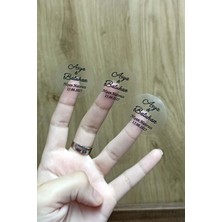 Kişiye Özel Şeffaf Etiket / Nikah - Nişan Etiketi / 100 Adet Yuvarlak Zarf Etiketi (3,5 Cm)