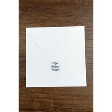 Kişiye Özel Şeffaf Etiket / Nikah - Nişan Etiketi / 100 Adet Yuvarlak Zarf Etiketi (3,5 Cm)