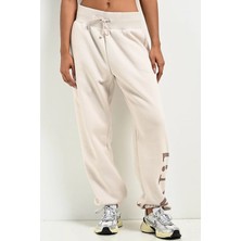 Nike Sportswear Phoenix Fleece High Rise Oversized Şardonlu Büyük Beden Yüksek Bel Kadın Eşofman Altı Açık Krem