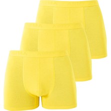 Erkek Sarı Bambu Boxer 3'lü Paket