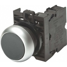Eaton M22-DR-S/K10 ,KONTAK-1A Siyah Kalıcı M22 Buton