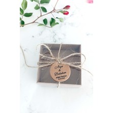 Kişiye Özel Etiket - Nikah-Nişan- Kına Etiketi - 100 Adet Kraft Ürün Etiketi (3,8 Cm)
