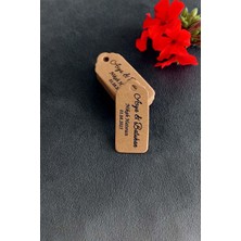 Kişiye Özel Baskılı Kraft Etiket / Hediyelik Etiketi / 100 Adet (2,4x 5,4 Cm)