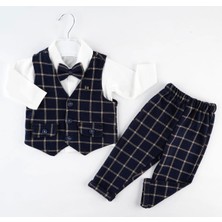 Kapaklı Ekose Yelek 3 Lü Takım