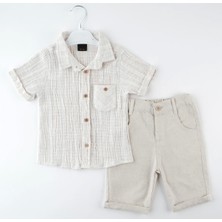 Likralı Cepli Gömlek 2 Li Takım Kısa Kol