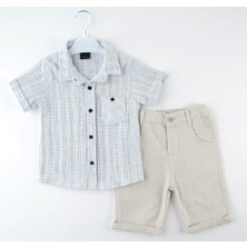 Likralı Cepli Gömlek 2 Li Takım Kısa Kol