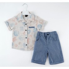 Filotalı Desnli 2 Li Gömlek Takım