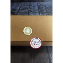 Sana Özel Hazırlandı Etiketi - 100 Adet Thank You Etiket (3,5 Cm)
