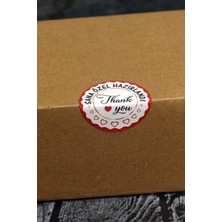 Sana Özel Hazırlandı Etiketi - 100 Adet Thank You Etiket (3,5 Cm)