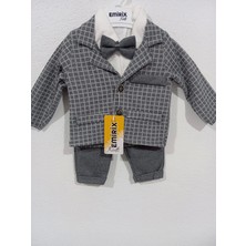 Filotalı Ekoseli Ceket 3 Lü Takım