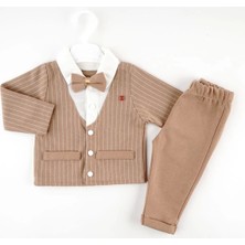 2 Li Takım Çizgili Ceket