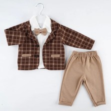 Ekoseli Filotaalı 3 Lü Ceket Takım