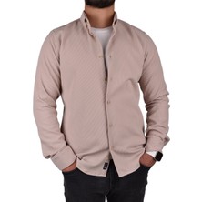 ADV-2607 Slimfit Likralı Gömlek /bej/m