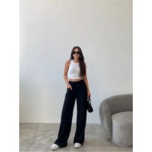 Beli Lastikli Visko Keten Pantalon