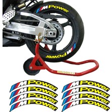 M Power Flo Sarı 3D Lastik Yanak Yazısı