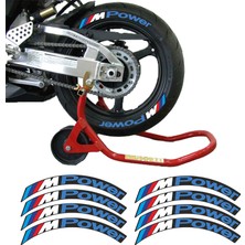 M Power Mavi 3D Lastik Yanak Yazısı