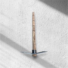 Çift Ağızlı Dövme Demir Çapa + 50 cm Sap