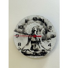 Yoga Desenli Dekoratif  (Duvar - Masa) Saati