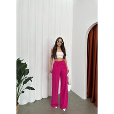 Beli Lastikli Visko Keten Pantalon
