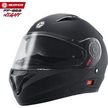 Scoyco Çene Açılır Kask FF-868 Nıght Mat Siyah