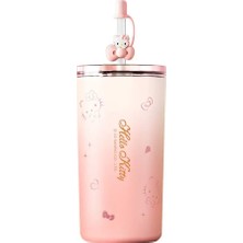 Hello Kitty 480ML Paslanmaz Çelik Pipetli Termos