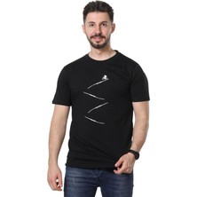 Regular Fit Bisiklet Yaka %100 Pamuk Basic Düz Kısa Kollu Tişört Bisiklet Baskılı