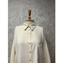 25Y1590 Tunik Tek Cepli Komple Düğmeli - Eylül - 25Y1590 - Taş - 2