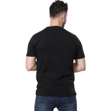 Regular Fit Bisiklet Yaka %100 Pamuk Basic Düz Kısa Kollu Tişört Bisiklet Baskılı