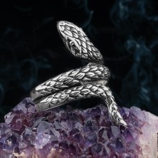 Yılan Tasarımlı 925 Ayar Gümüş Yüzük