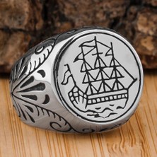 Gemi Tasarımlı 925 Ayar Gümüş Yüzük