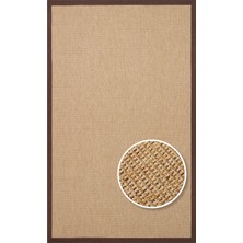 Eko Halı Ventura Vnt 2702 Gold Brd Brown Mix Hav Vermeyen Kolay Temizlenebilir Bordürlü Sisal Halı