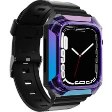 Uzaklarda Arama Watch 40MM Uyumlu Krd-88 Sert Pc Kasa Koruyuculu Uyumlu Kordon  - Mor