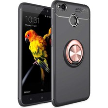 Xiaomi Redmi 4x Kılıf Uzrm Ravel Silikon Kapak-Siyah-Rose Gold