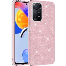 Uzaklarda Arama  Xiaomi Redmi Note 11 Pro 5g Kılıf Uzrm Shining Silikon-Pembe